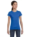 2616 LA T Girls' Fine Jersey Longer Length T-Shirt in Royal