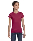 2616 LA T Girls' Fine Jersey Longer Length T-Shirt in Chill