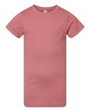 2616 LA T Girls' Fine Jersey Longer Length T-Shirt in Mauvelous