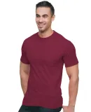 3015 Bayside Adult Union Made Cotton Pocket Tee Burgundy