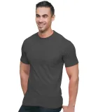 3015 Bayside Adult Union Made Cotton Pocket Tee Charcoal