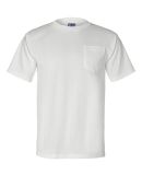 3015 Bayside Adult Union Made Cotton Pocket Tee in White