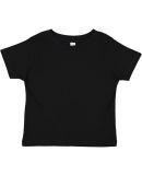 3301T Rabbit Skins Toddler Cotton T-Shirt in Black
