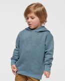 3326 Rabbit Skins Toddler Hooded Sweatshirt with P in Bermuda blackout