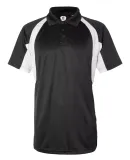 3344 Badger B-Dry Hook Polo Black/ White