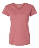 3507 LA T Ladies V Neck Longer Length T Shirts in Mauvelous
