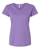 3507 LA T Ladies V Neck Longer Length T Shirts in Lavender