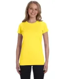 3616 LA T Juniors' Fine Jersey Longer Length T-Shi in Yellow