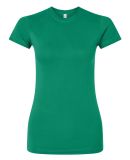 3616 LA T Juniors' Fine Jersey Longer Length T-Shi in Kelly