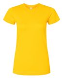 3616 LA T Juniors' Fine Jersey Longer Length T-Shi in Yellow