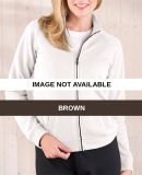 3655 LA T Ladies' French Terry Raglan Cadet Jacket Brown