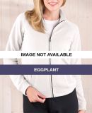 3655 LA T Ladies' French Terry Raglan Cadet Jacket Eggplant