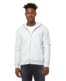 BELLA+CANVAS 3739 Unisex Poly-Cotton Fleece Zip Ho in Ash