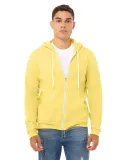 BELLA+CANVAS 3739 Unisex Poly-Cotton Fleece Zip Ho in Yellow