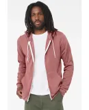 BELLA+CANVAS 3739 Unisex Poly-Cotton Fleece Zip Ho in Heather mauve