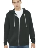 BELLA+CANVAS 3739 Unisex Poly-Cotton Fleece Zip Ho in Dtg dark grey