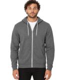 BELLA+CANVAS 3739 Unisex Poly-Cotton Fleece Zip Ho in Deep heather
