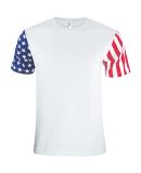 3976 Code V Adult Jersey Stars & Stripes Tee in White