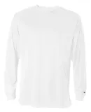 4104 Badger Adult B-Core Long-Sleeve Performance T White