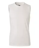 4130 Badger Sleeveless B-Dry Tee White