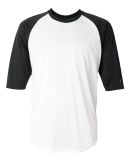 4133 Badger Adult Performance 3/4 Sleeve Raglan-Sl in White/ black