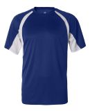 4144 Badger Adult B-Core Short-Sleeve Two-Tone Hoo in Royal/ white
