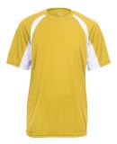4144 Badger Adult B-Core Short-Sleeve Two-Tone Hoo in Gold/ white