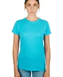 0213 Tultex Juniors Tee with a Tear-Away Tag in Aqua