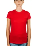 0213 Tultex Juniors Tee with a Tear-Away Tag in Red