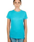 Tultex 0213 Juniors Tee with a Tear-Away Tag in Aqua