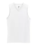 4163 Badger Ladies' Sleeveless Tee White