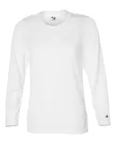 4164 Badger Ladies' B-Dry Core Long-Sleeve Tee White