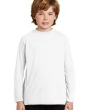 42400B Gildan Youth Core Performance Long-Sleeve T in White