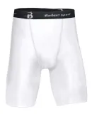 4607 Badger Men's 8" Inseam B-Fit Blended Compress White