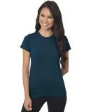 4990 Bayside Ladies' Fashion Jersey Tee Heather Navy