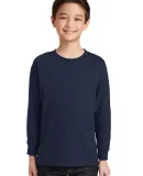 5400B Gildan Youth Heavy Cotton Long Sleeve T-Shir in Navy