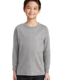 5400B Gildan Youth Heavy Cotton Long Sleeve T-Shir in Sport grey