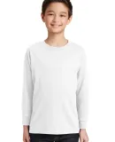 5400B Gildan Youth Heavy Cotton Long Sleeve T-Shir in White