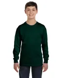 5400B Gildan Youth Heavy Cotton Long Sleeve T-Shir in Forest green