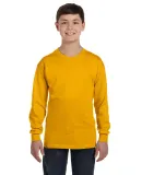 5400B Gildan Youth Heavy Cotton Long Sleeve T-Shir in Gold