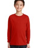 5400B Gildan Youth Heavy Cotton Long Sleeve T-Shir in Red