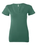 BELLA 6035 Womens Deep V Neck T Shirts in Kelly