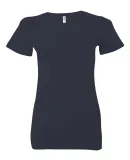 BELLA 6035 Womens Deep V Neck T Shirts in Navy