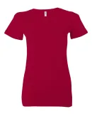 BELLA 6035 Womens Deep V Neck T Shirts in Red