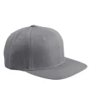 Yupoong 6089M Wool Blend Snapback GREEN Under Bill in Dark grey