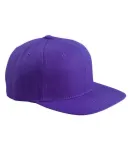 Yupoong 6089M Wool Blend Snapback GREEN Under Bill in Purple