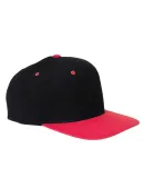 Yupoong 6089M Wool Blend Snapback GREEN Under Bill in Black/ red