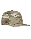 Yupoong 6089M Wool Blend Snapback GREEN Under Bill in Multicam green