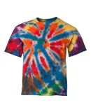 Dynomite 20BTD Tie-Dye Youth Rainbow Cut Spiral Te in Champ