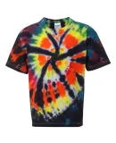 Dynomite 20BTD Tie-Dye Youth Rainbow Cut Spiral Te in Black rainbow cut-spiral